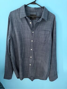 Rails Men's Slate Blue Button-Down Long Sleeve Shirt